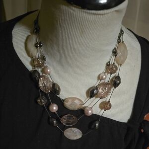 Elegant Multi-Strand Beaded Necklace